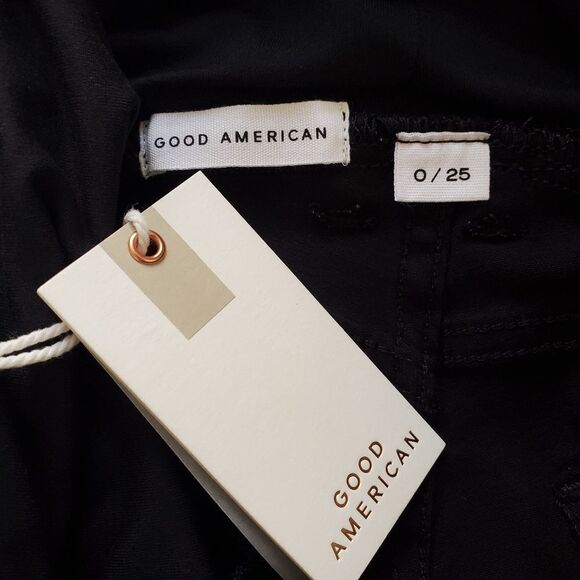 Good American Maternity Good Legs Cropped Jeans sz 25x27=0 - Picture 9 of 11